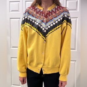 Vintage Yellow button up